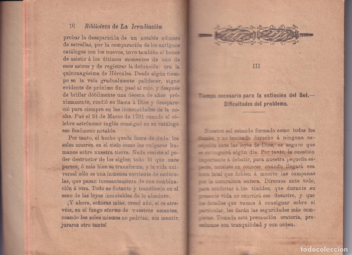 Libros antiguos: ORIGEN Y FIN DE LOS MUNDOS 1900 - Foto 4