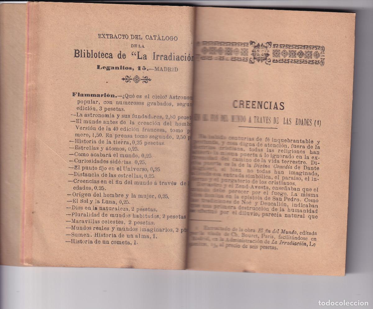 Libros antiguos: ORIGEN Y FIN DE LOS MUNDOS 1900 - Foto 5