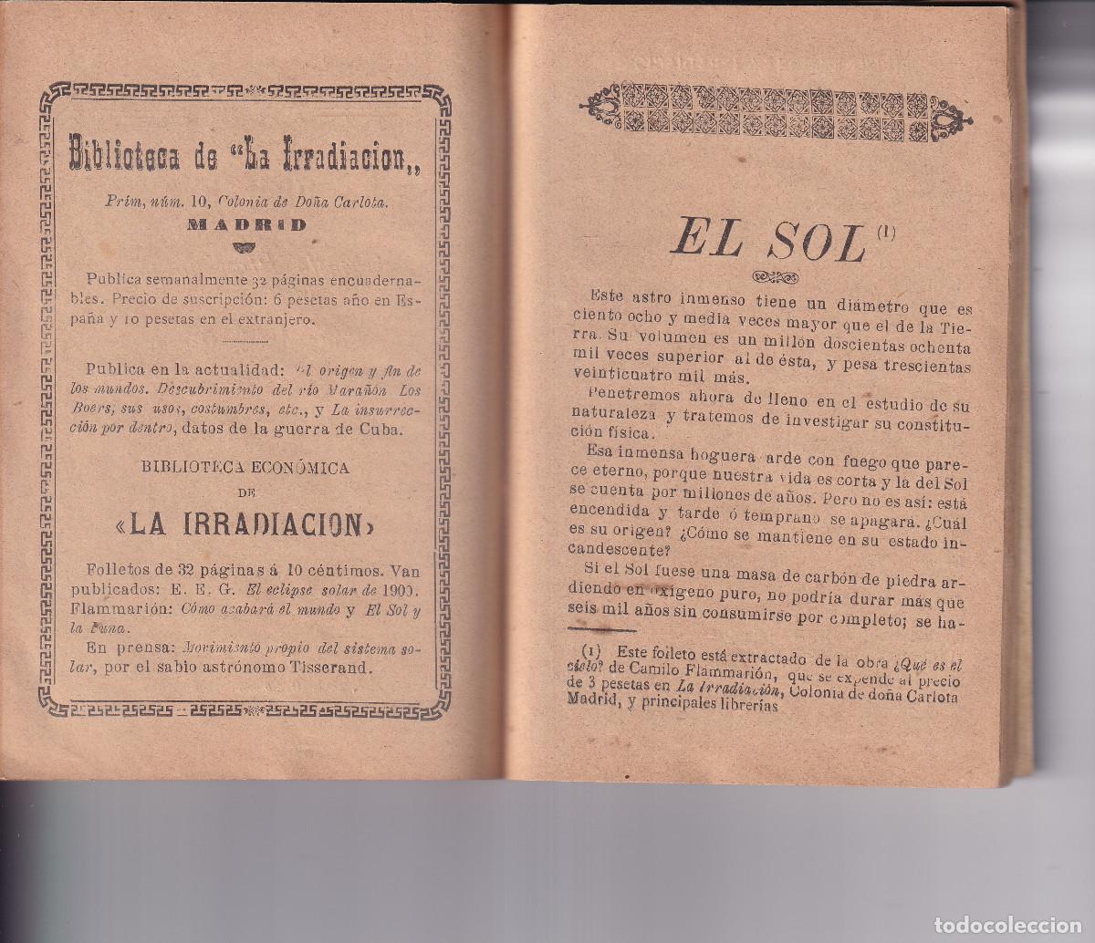 Libros antiguos: ORIGEN Y FIN DE LOS MUNDOS 1900 - Foto 6