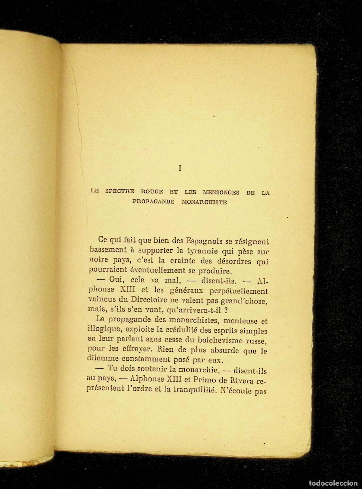 Libros antiguos: CE QUE SERA LA R&Eacute;PUBLIQUE ESPAGNOLE. - BLASCO IB&Aacute;&Ntilde;EZ, V. - Foto 2