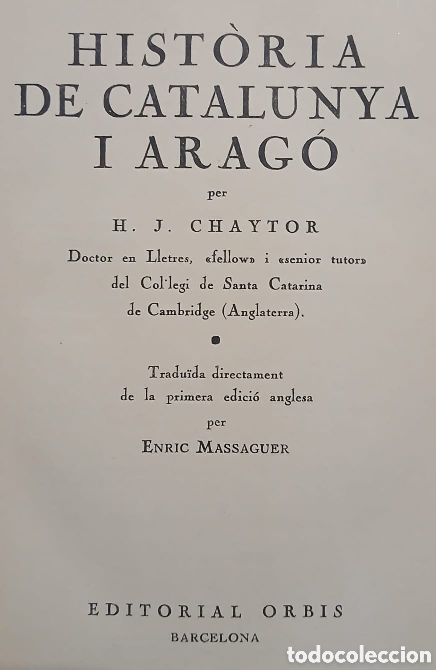Libros antiguos: Hist&ograve;ria de Catalunya i Arag&oacute; - Foto 4
