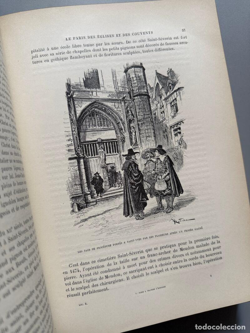 Libros antiguos: Paris de si&egrave;cle en si&egrave;cle, A. Robida - a la Libraire Illustr&eacute;e, ca. 1895 - Foto 13