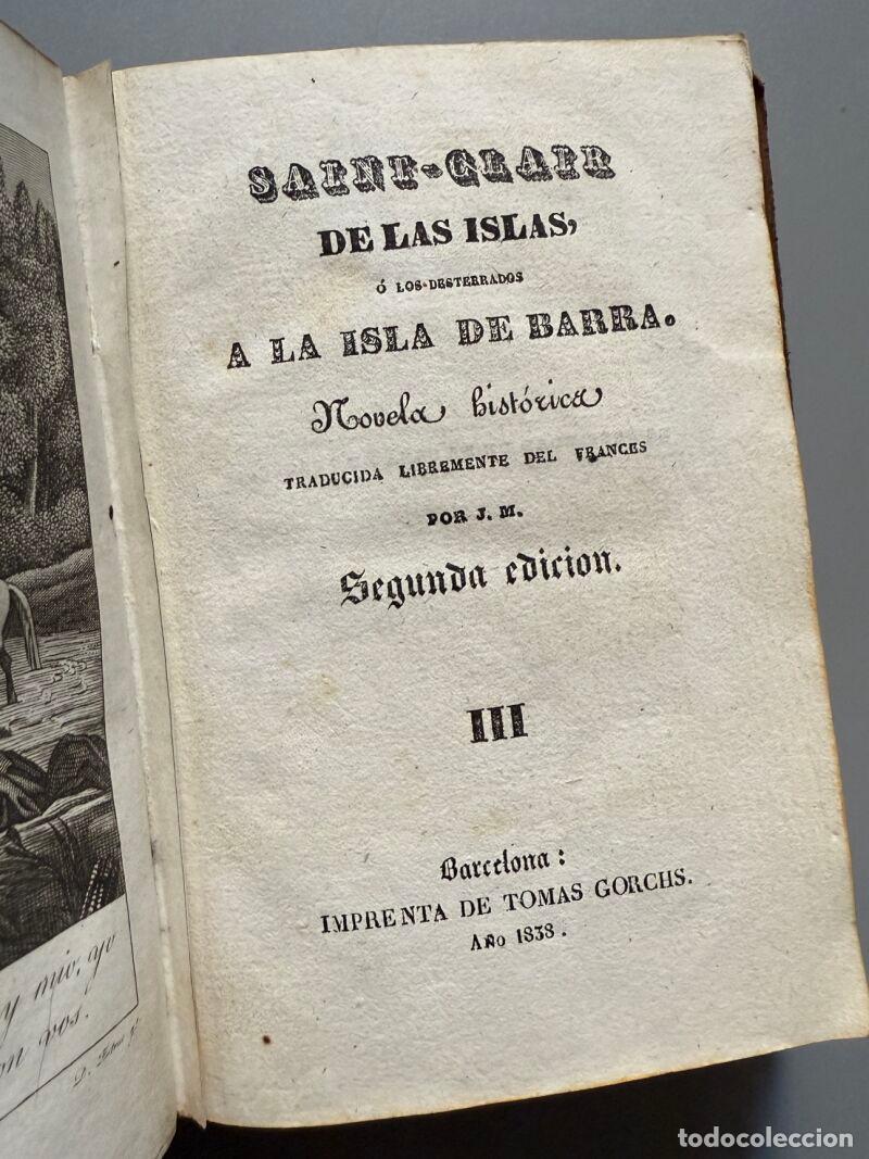 Libros antiguos: Saint-Clair de las Islas - Imprenta de Tomas Gorchs, 1838 - Foto 7