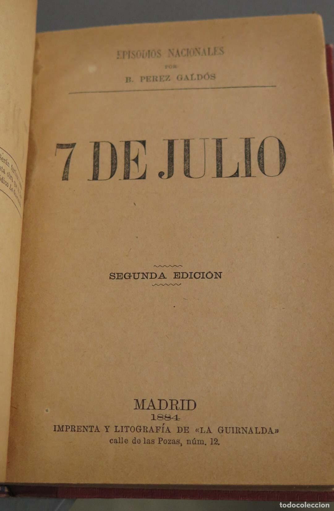 Libros antiguos: EPISODIOS NACIONALES. GALDOS. EDICIONES 1884-1886 - Foto 8