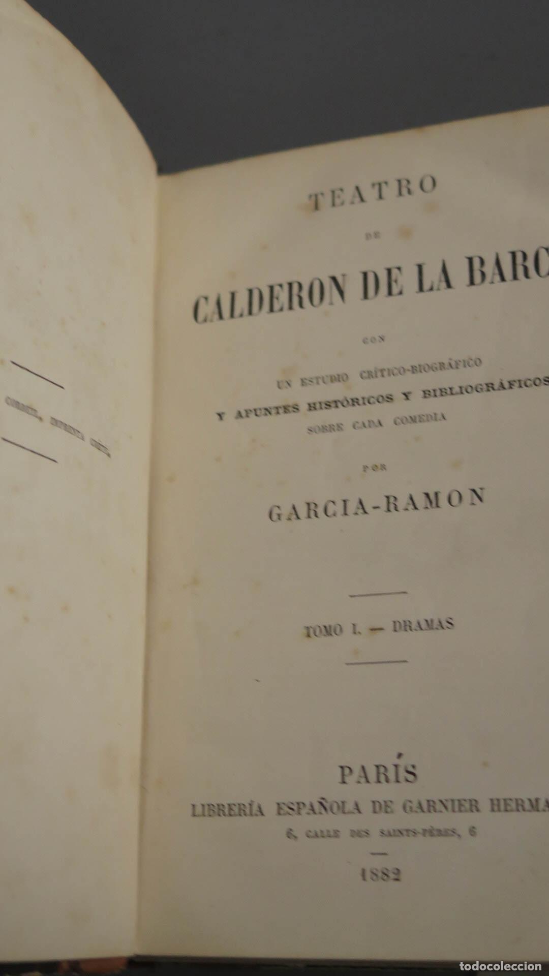 Libros antiguos: Teatro de Calder&oacute;n de la Barca Calder&oacute;n de la Barca 1882. 4 TOMOS - Foto 4