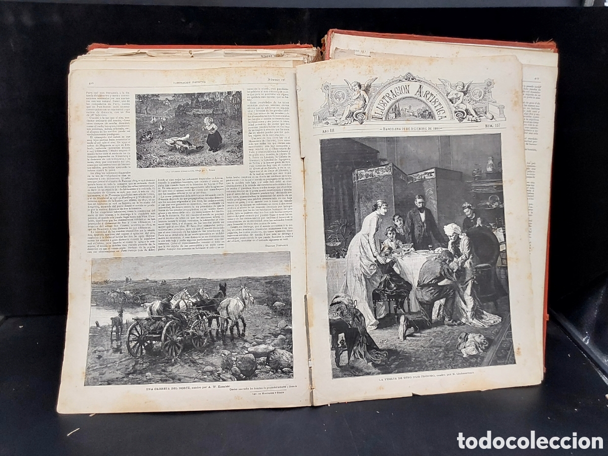 Libros antiguos: Ilustraci&oacute;n art&iacute;stica 1884 - Foto 4