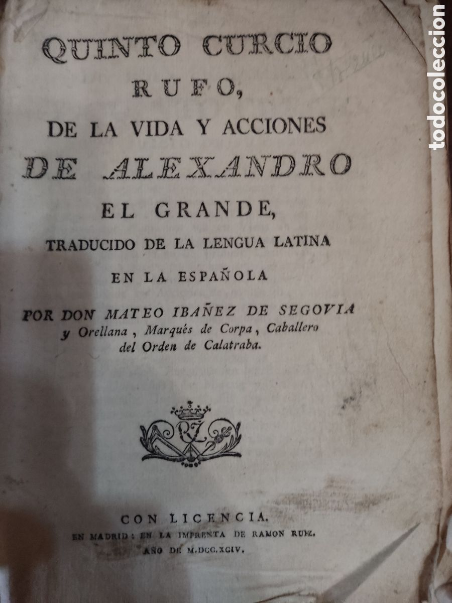 Libros antiguos: Vida y acciones de Alexandro El grande - Foto 1