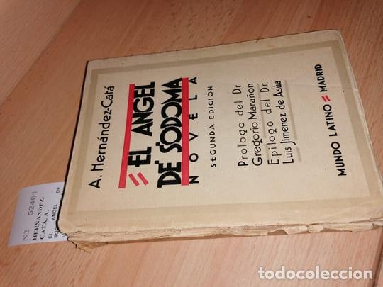 Libros antiguos: HERNANDEZ-CAT&Aacute;, A. - EL ANGEL DE SODOMA. NOVELA - Foto 1