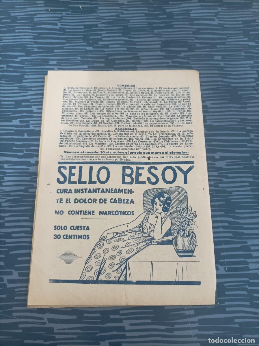 Libros antiguos: EL CORRAL DE LA PACHECA,LA NOVELA TEATRAL,NUM.231,1921 - Foto 4