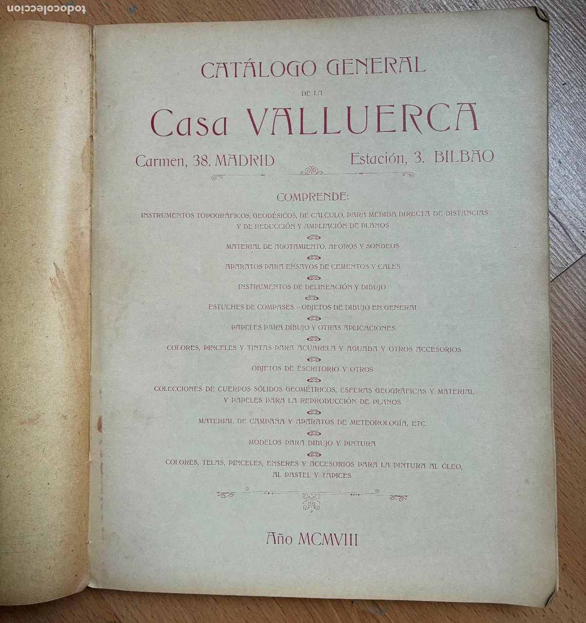 Libros antiguos: CATALOGO GENERAL VALLUERCA, A&Ntilde;O 1908 - Foto 8