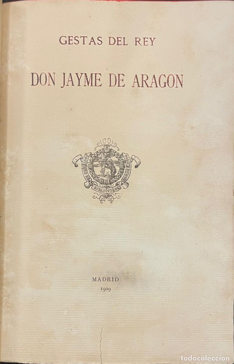 Libros antiguos: Gestas del Rey Don Jayme de Arag&oacute;n - Foto 2