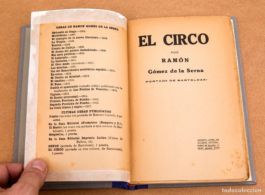 Libros antiguos: RAM&Oacute;N G&Oacute;MEZ DE LA SERNA - EL CIRCO - 1&ordf; EDICI&Oacute;N 1917 - Foto 3