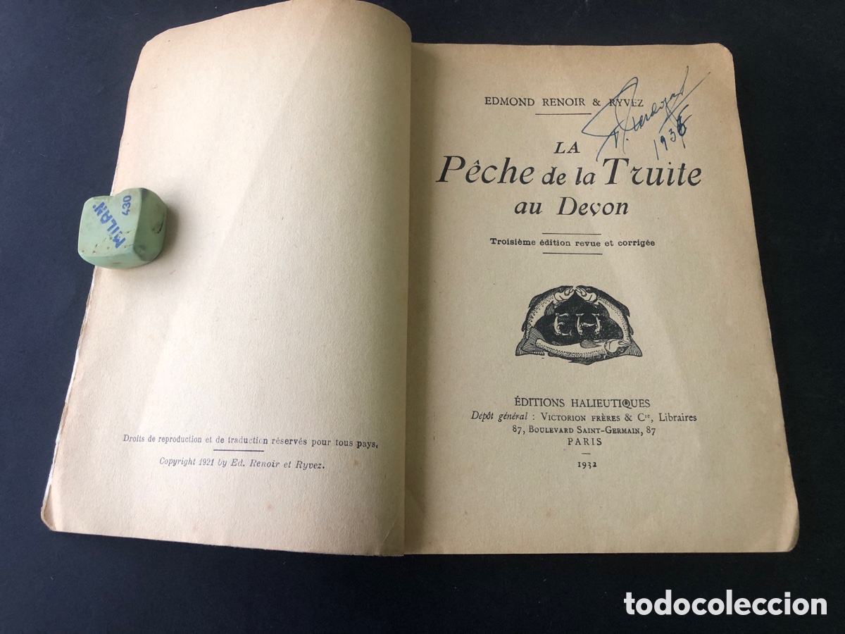 Libros antiguos: Antiguo y raro libro de pesca PECHE DE LA TRUITE AU DEVON - Foto 5