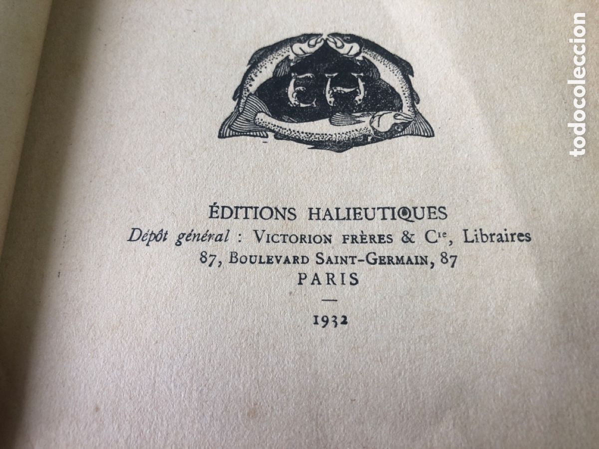 Libros antiguos: Antiguo y raro libro de pesca PECHE DE LA TRUITE AU DEVON - Foto 7