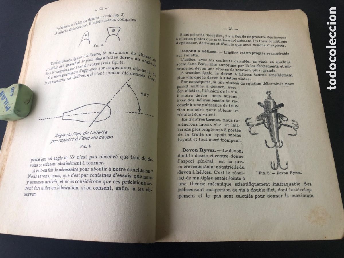 Libros antiguos: Antiguo y raro libro de pesca PECHE DE LA TRUITE AU DEVON - Foto 8