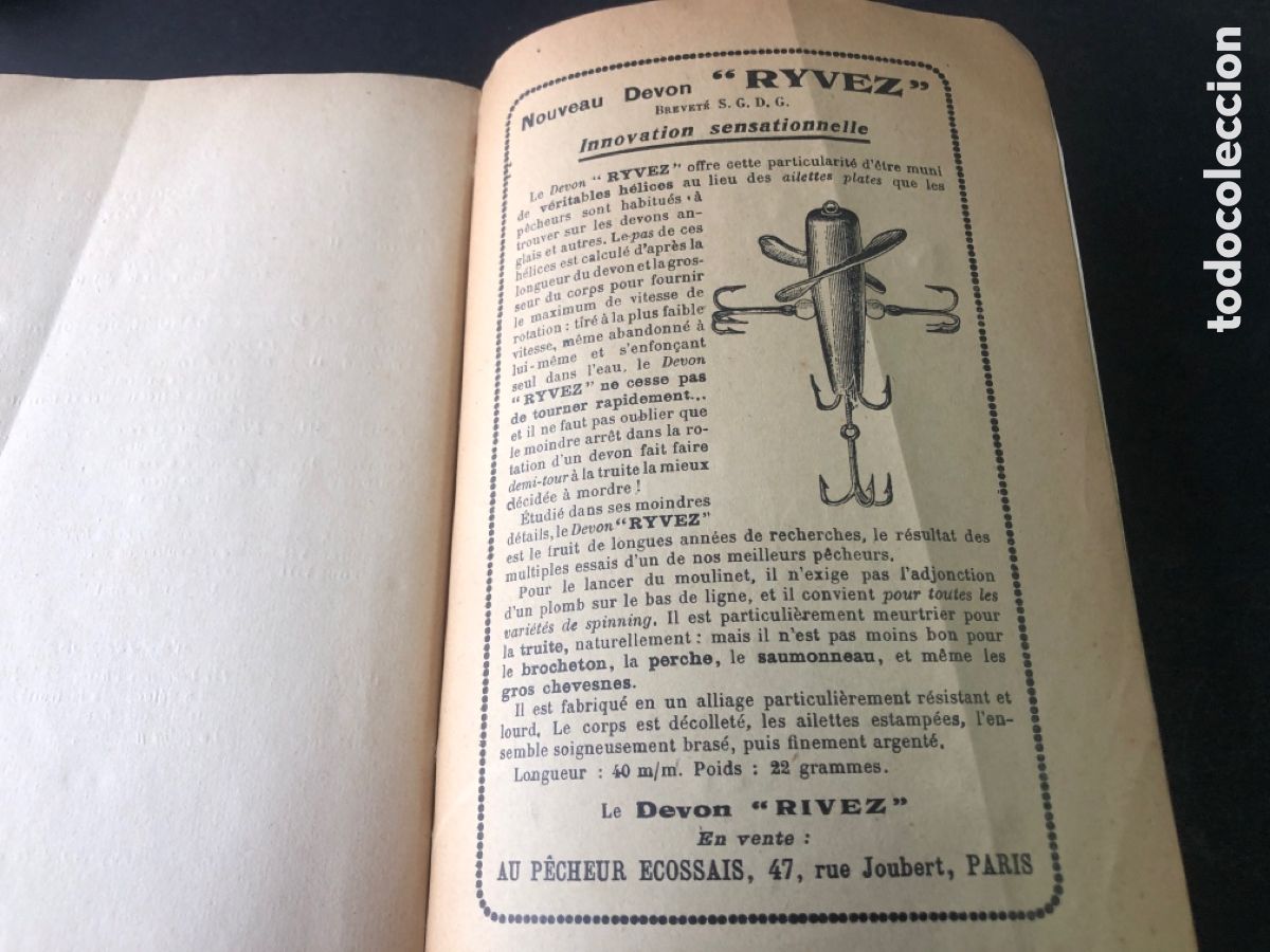 Libros antiguos: Antiguo y raro libro de pesca PECHE DE LA TRUITE AU DEVON - Foto 12