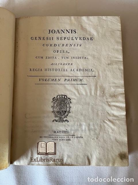 Libros antiguos: Juan Gin&eacute;s de Sep&uacute;lveda &ndash; Opera completa (4 tomos) - Foto 4