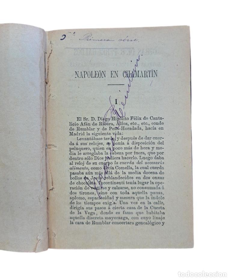 Libros antiguos: P&eacute;rez Gald&oacute;s, B.- NAPOLE&Oacute;N EN CHAMART&Iacute;N - Foto 2