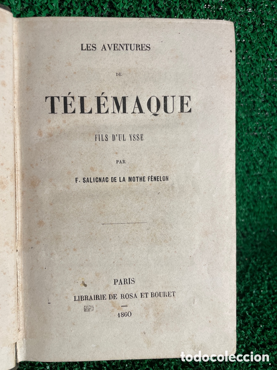 Libros antiguos: Las Aventuras de Telemaco -1860 - A4 - Foto 2