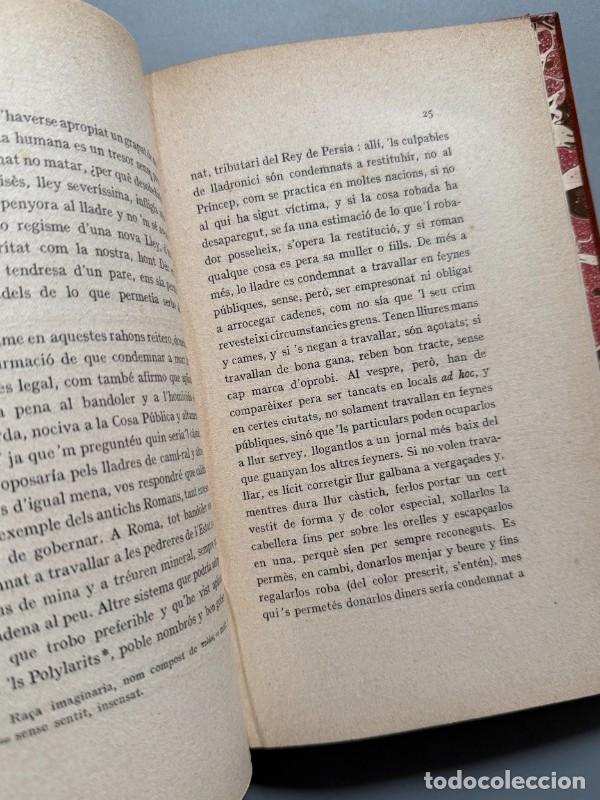 Libros antiguos: Utopia, Thomas Morus - Tip. LAven&ccedil;, 1912 - Foto 7