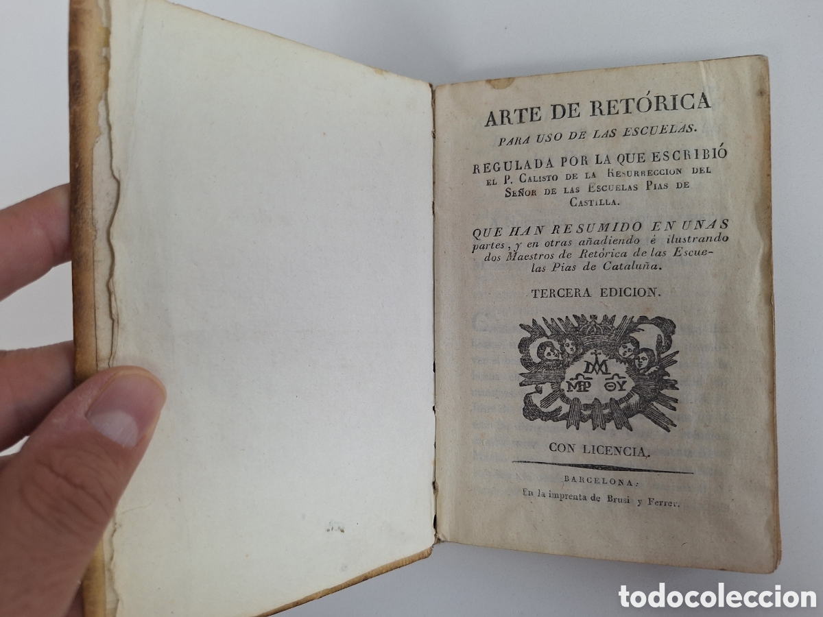 Libros antiguos: Arte de retorica, a&ntilde;o 1823 - Foto 1