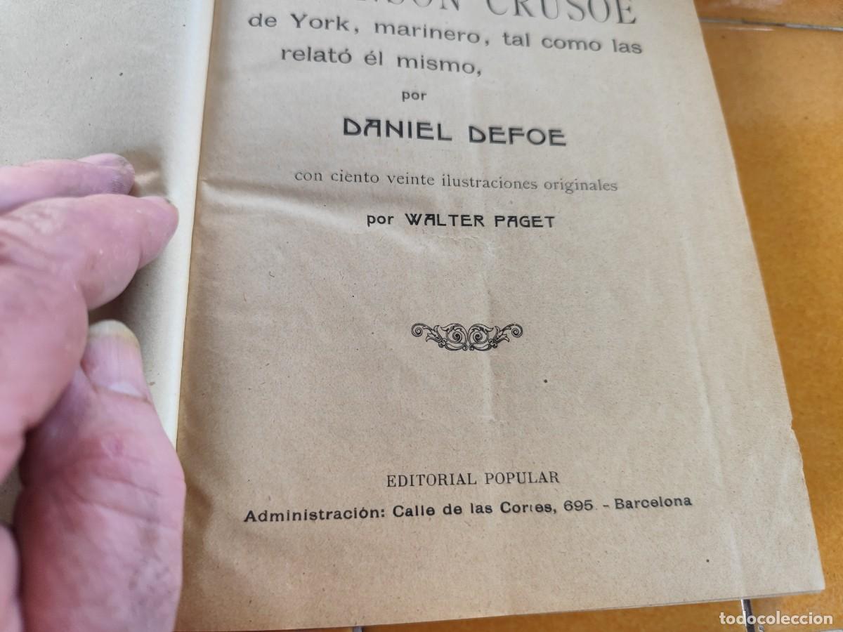 Libros antiguos: ROBINSON CRUSOE / DANIEL DEFOE / GARA 112 / POPULAR - Foto 7