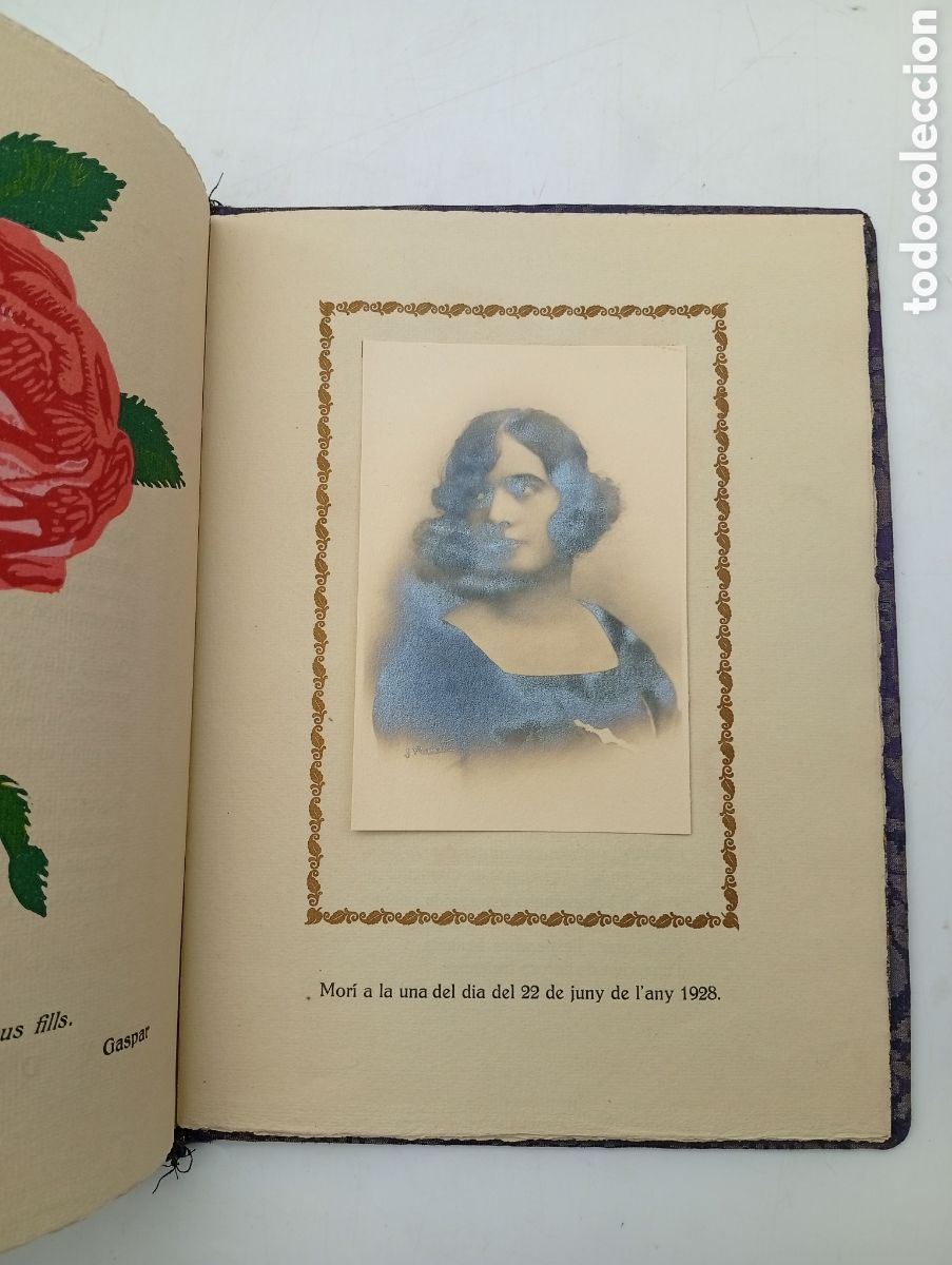 Libros antiguos: Curioso libro Recordatorio de la mort Consol Robert Sans Dur&agrave;n 1929 Matar&oacute; - Foto 4