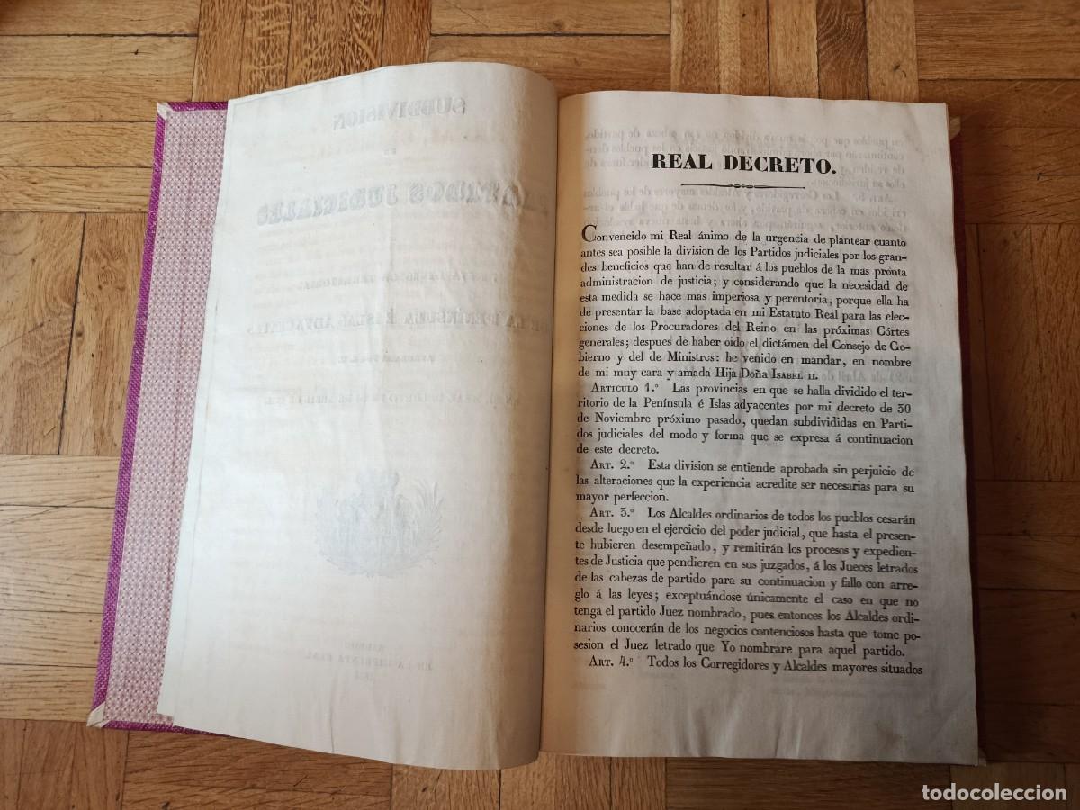 Libros antiguos: Subdivisi&oacute;n en partidos judiciales - Foto 2