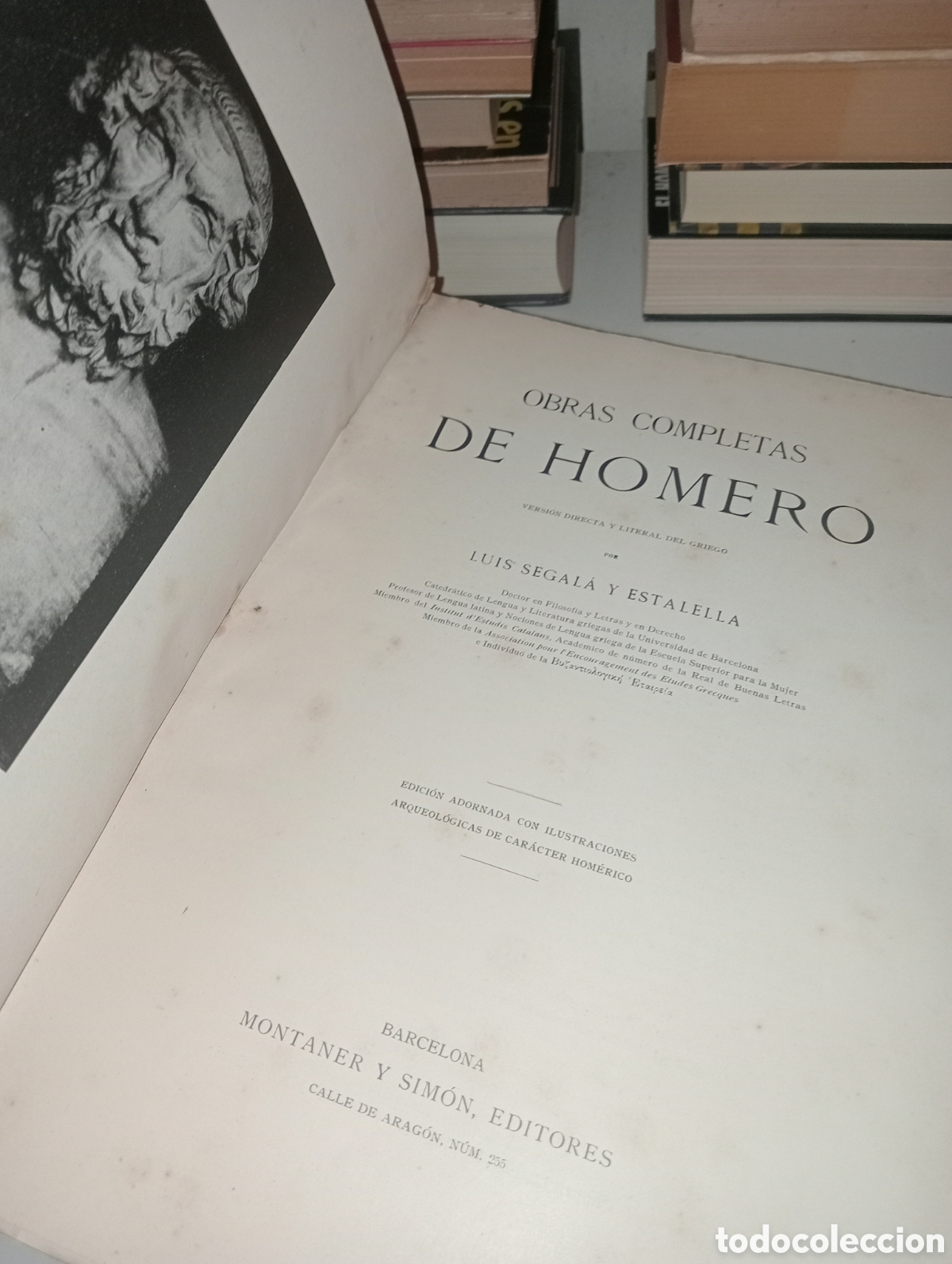 Libros antiguos: Obras completas de Homero - Foto 7