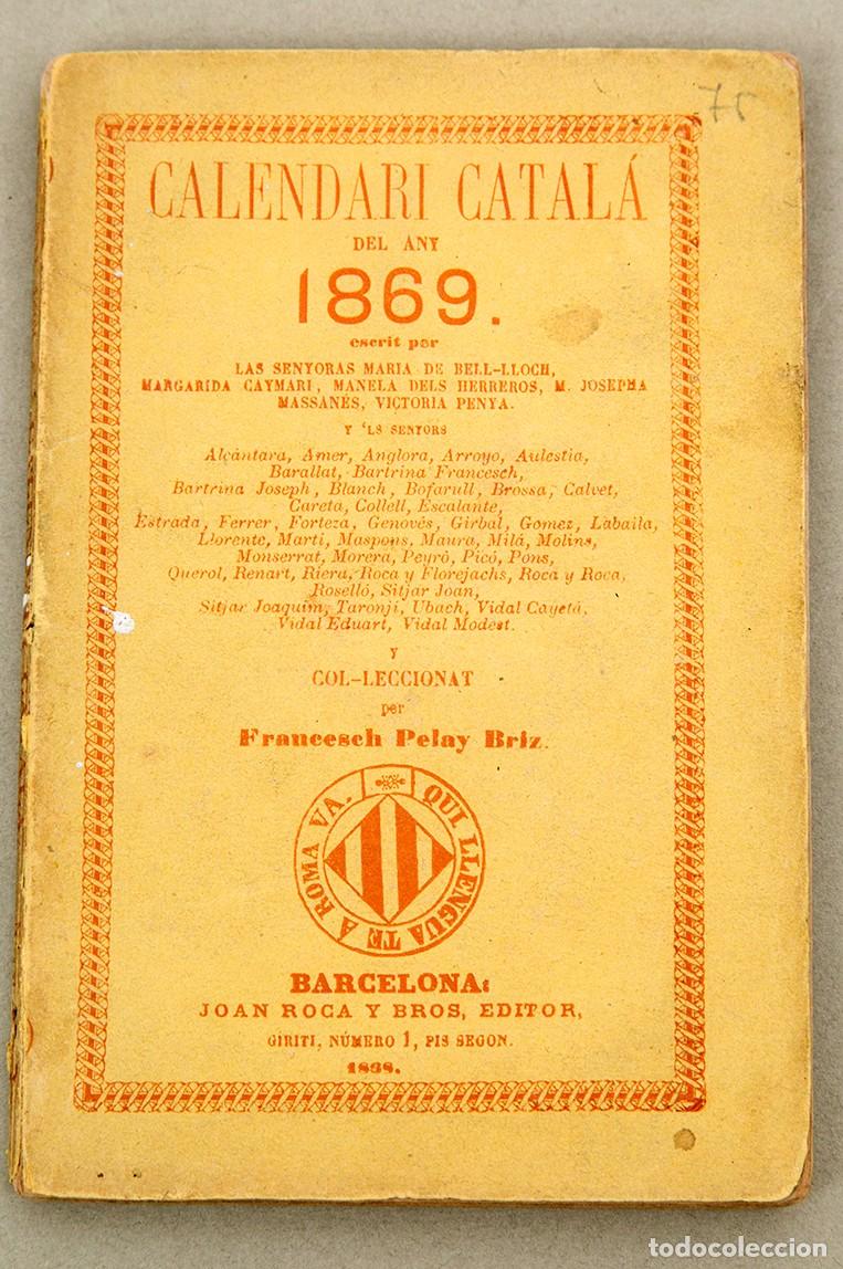 Libros antiguos: CALENDARI CATALA DEL ANY 1869 - Foto 1