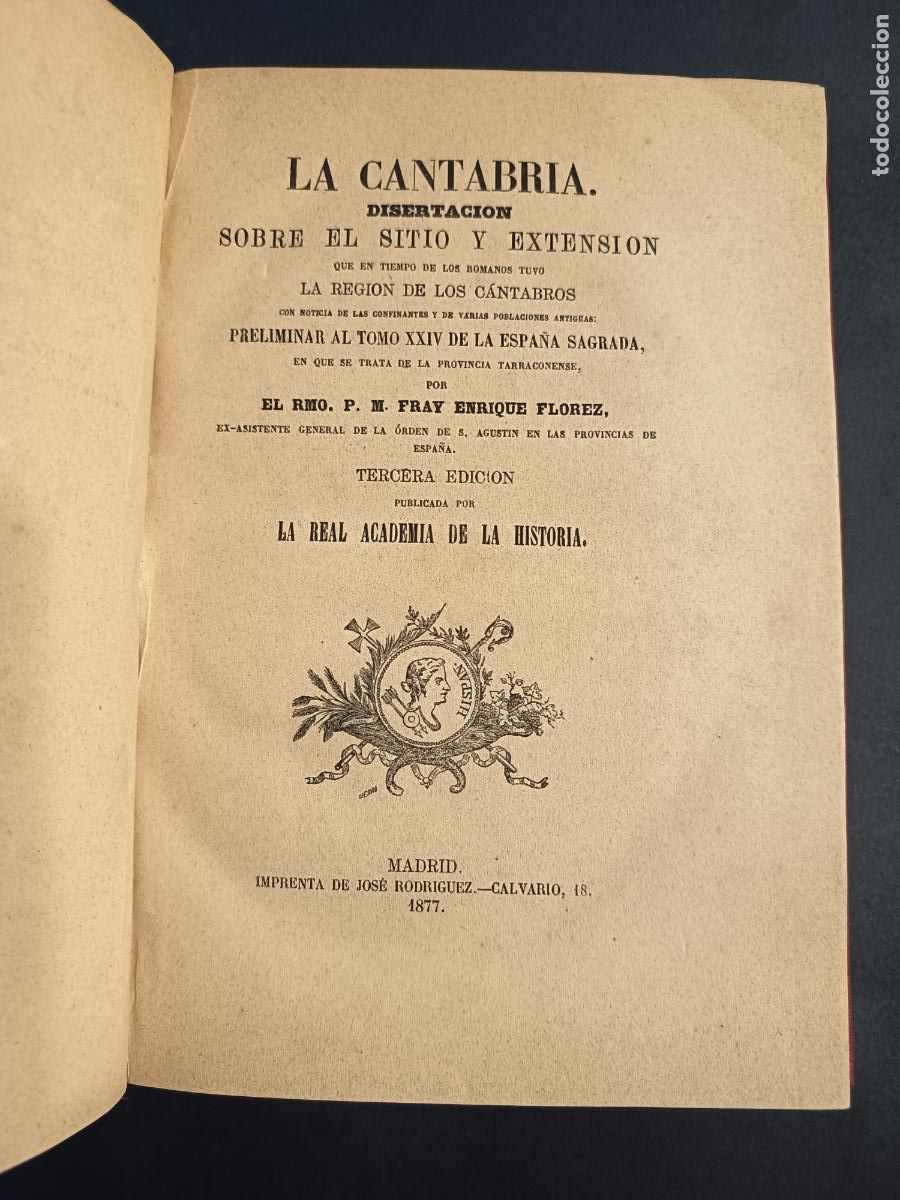 Libros antiguos: 1877 - ENRIQUE FLOREZ. La Cantabria - Foto 2