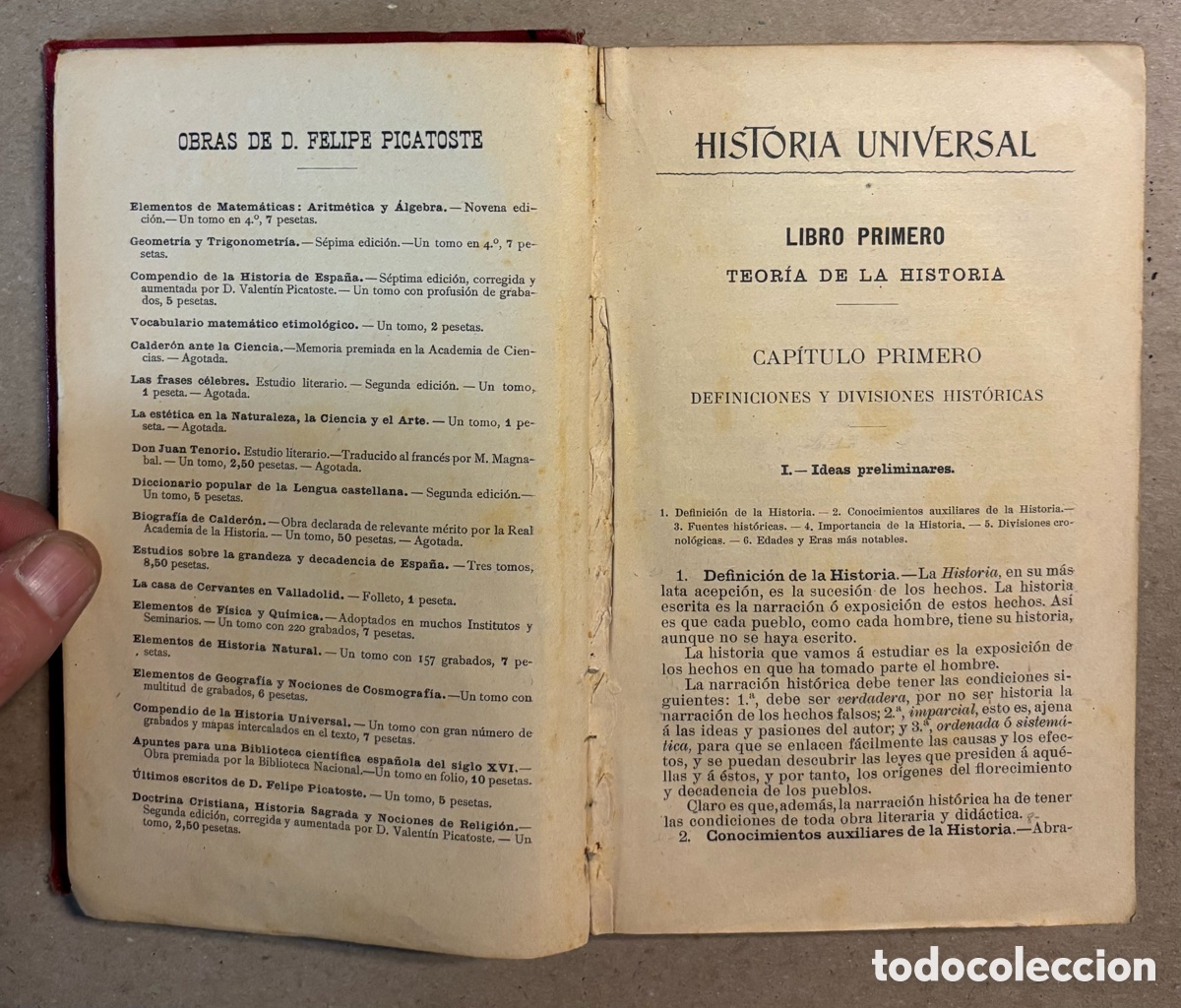 Libros antiguos: COMPENDIO DE LA HISTORIA UNIVERSAL. FELIPE PICATOSTE. - Foto 3