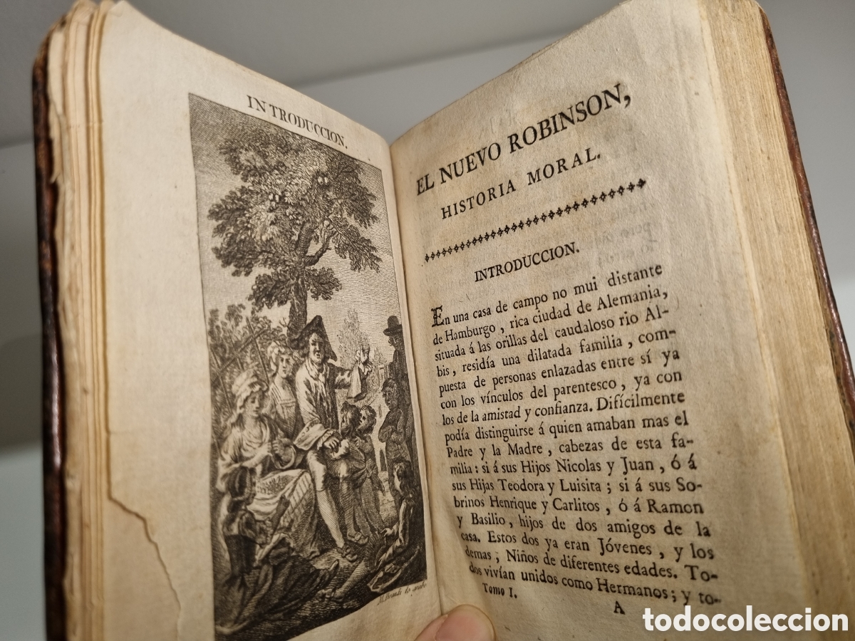 Libros antiguos: El nuevo Robinson. Historia Moral. Tomo I
