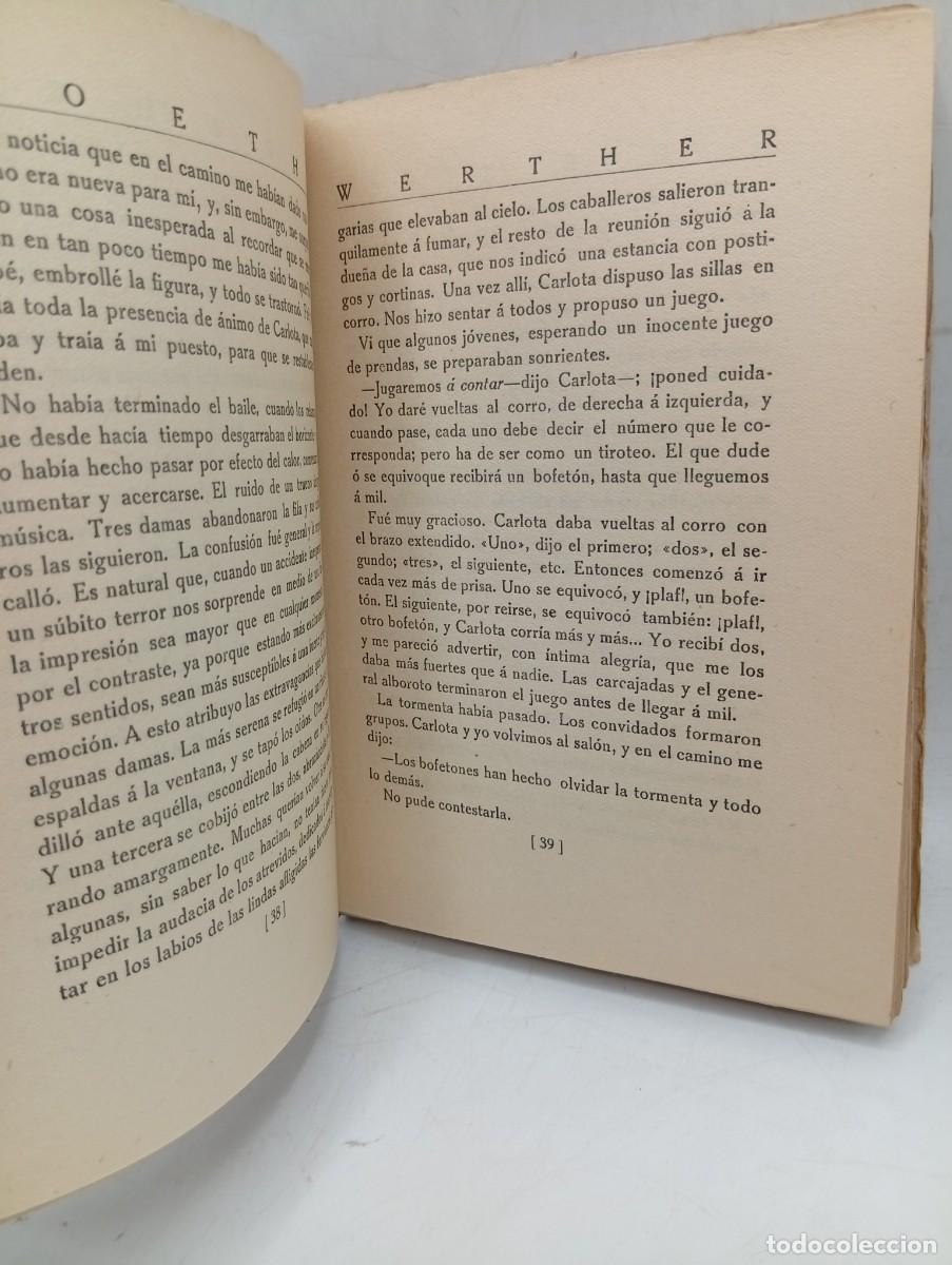 Libros antiguos: WERTHER. GOETHE. PAGS : 174. - Foto 3