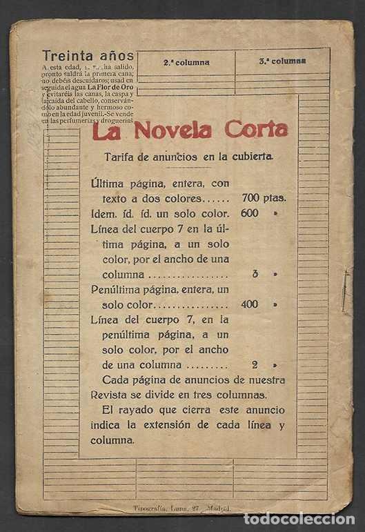 Libros antiguos: Gran Bromazo, El.. La Novela Corta N&ordm; 12 1916 - Foto 2