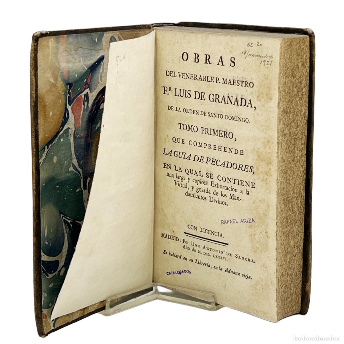 Libros antiguos: FRAY LUIS DE GRANADA - OBRAS COMPLETAS - IMPRENTA DE SANCHA 1781 - Foto 4