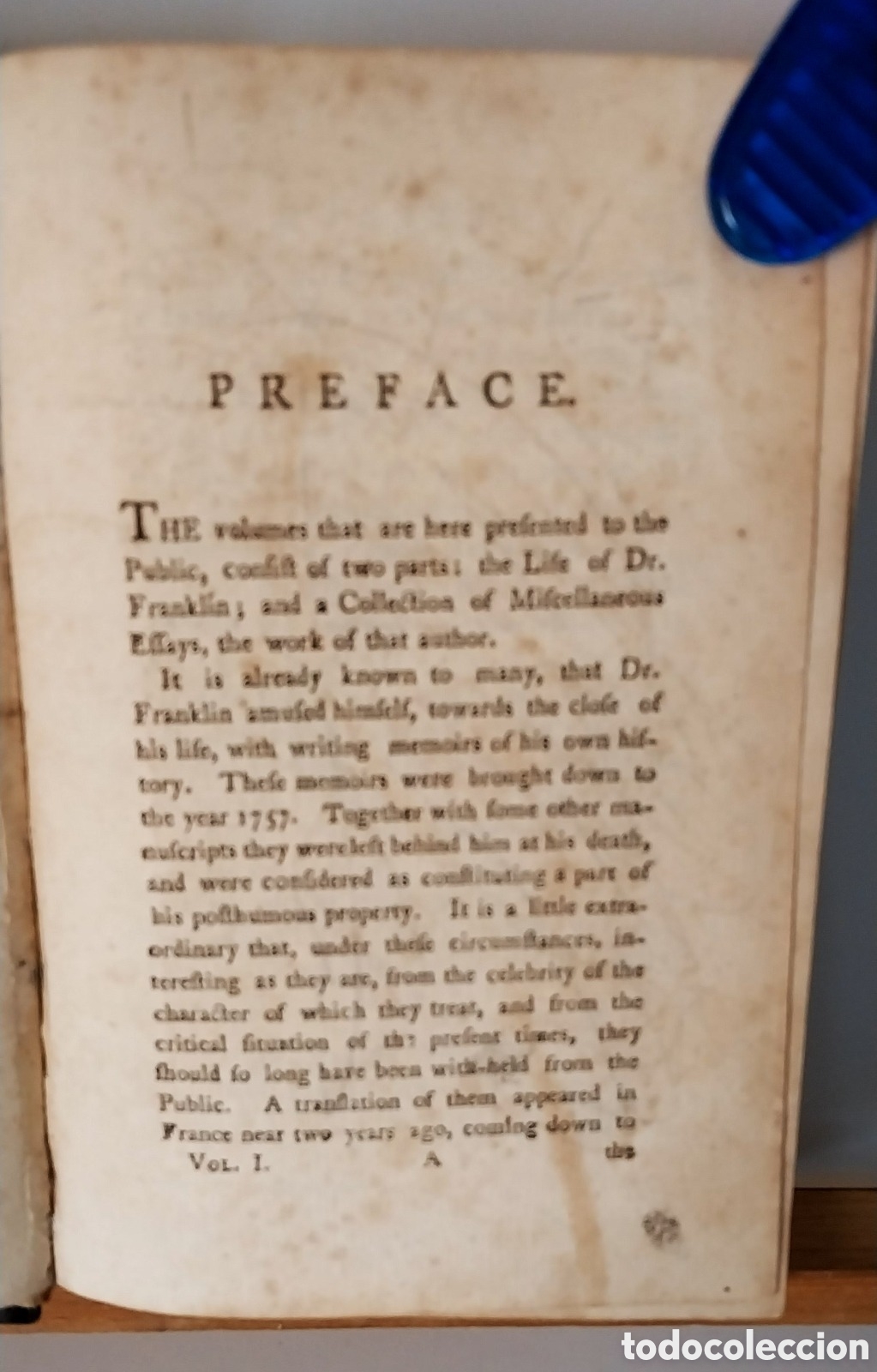 Libros antiguos: BENJAMIN FRANKLIN - WORKS . Second Edition . 1793 - Foto 4