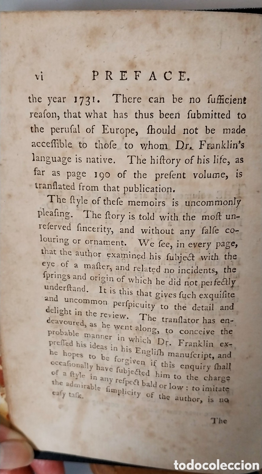 Libros antiguos: BENJAMIN FRANKLIN - WORKS . Second Edition . 1793 - Foto 5