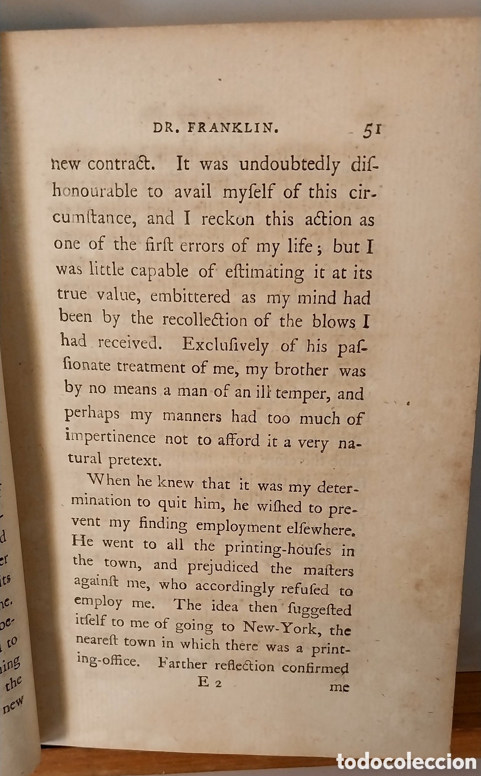 Libros antiguos: BENJAMIN FRANKLIN - WORKS . Second Edition . 1793 - Foto 7