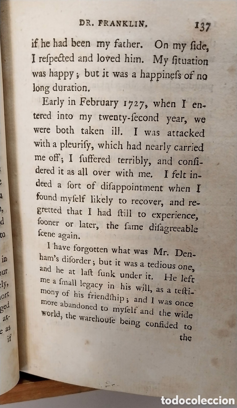 Libros antiguos: BENJAMIN FRANKLIN - WORKS . Second Edition . 1793 - Foto 8