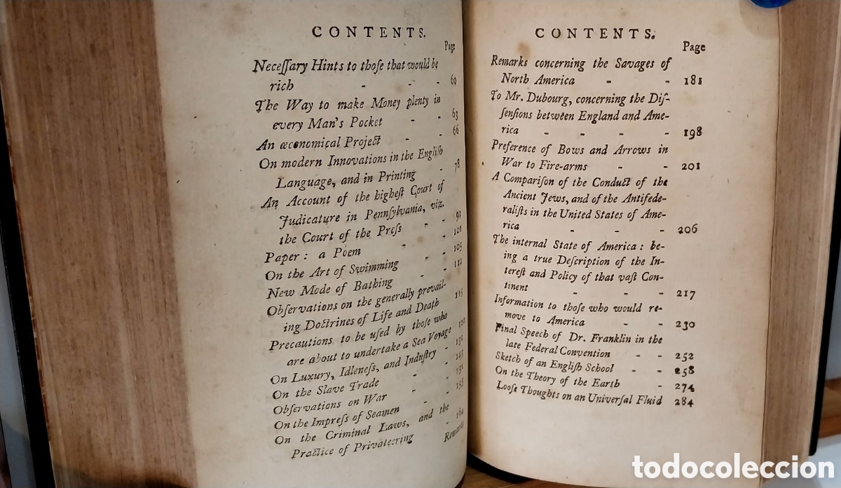 Libros antiguos: BENJAMIN FRANKLIN - WORKS . Second Edition . 1793 - Foto 18