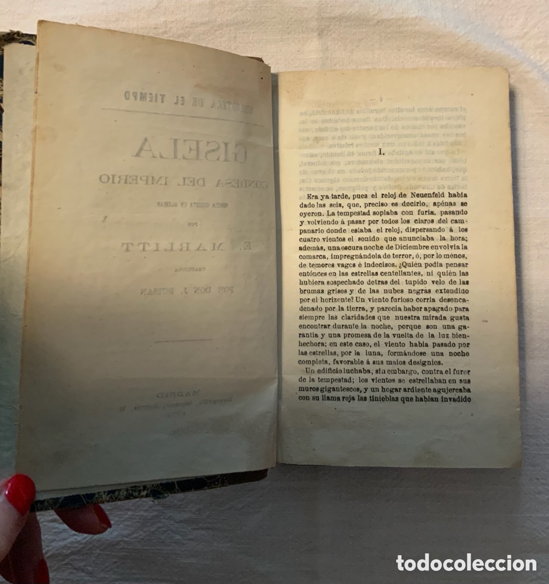 Libros antiguos: Gisela, condesa del imperio. E. Marlitt. 1874 - Foto 4