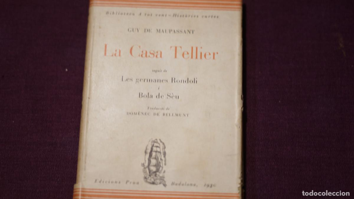 Libros antiguos: Guy de Maupassant - La casa Tellier - Proa 1930 - Foto 1