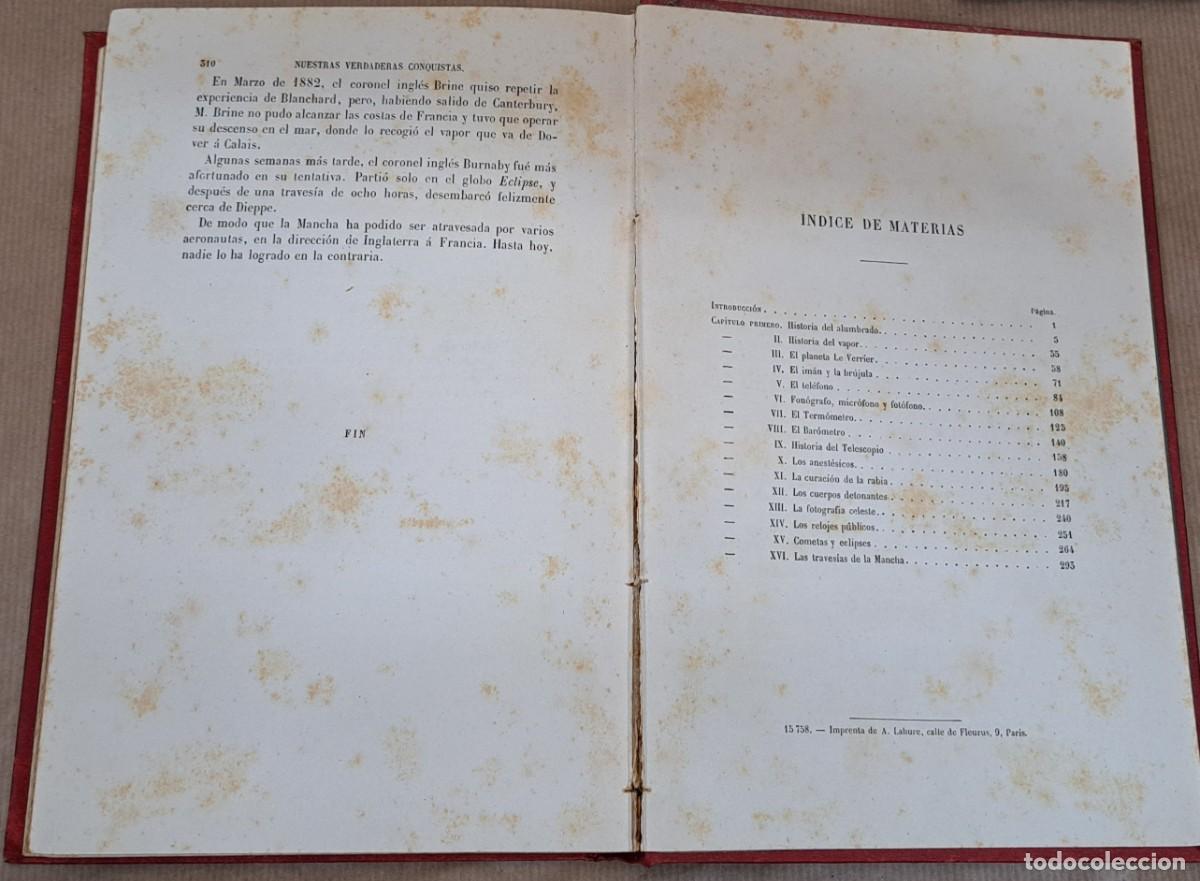 Libros antiguos: Nuestras verdaderas conquistas, Albert Levy. A&ntilde;o 1887 - Foto 9