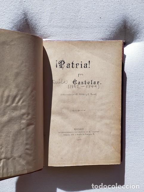 Libros antiguos: &iexcl;Patria! Castelar . 1092 - Foto 5