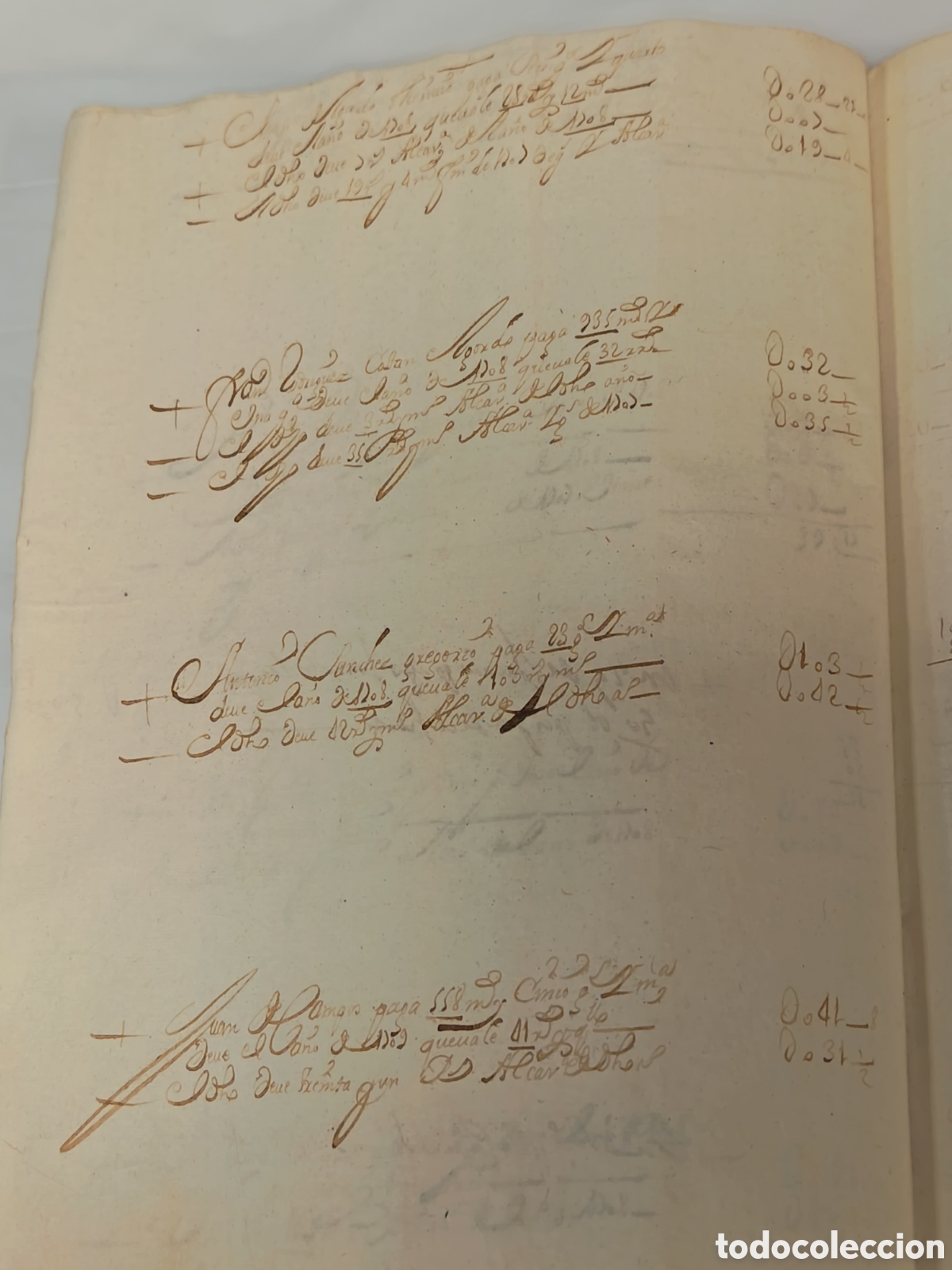 Libros antiguos: Libro manuscrito en pergamino &ndash; &ldquo;Libro de Restos&hellip; A&ntilde;o de 1708&rdquo; &ndash; - Foto 14