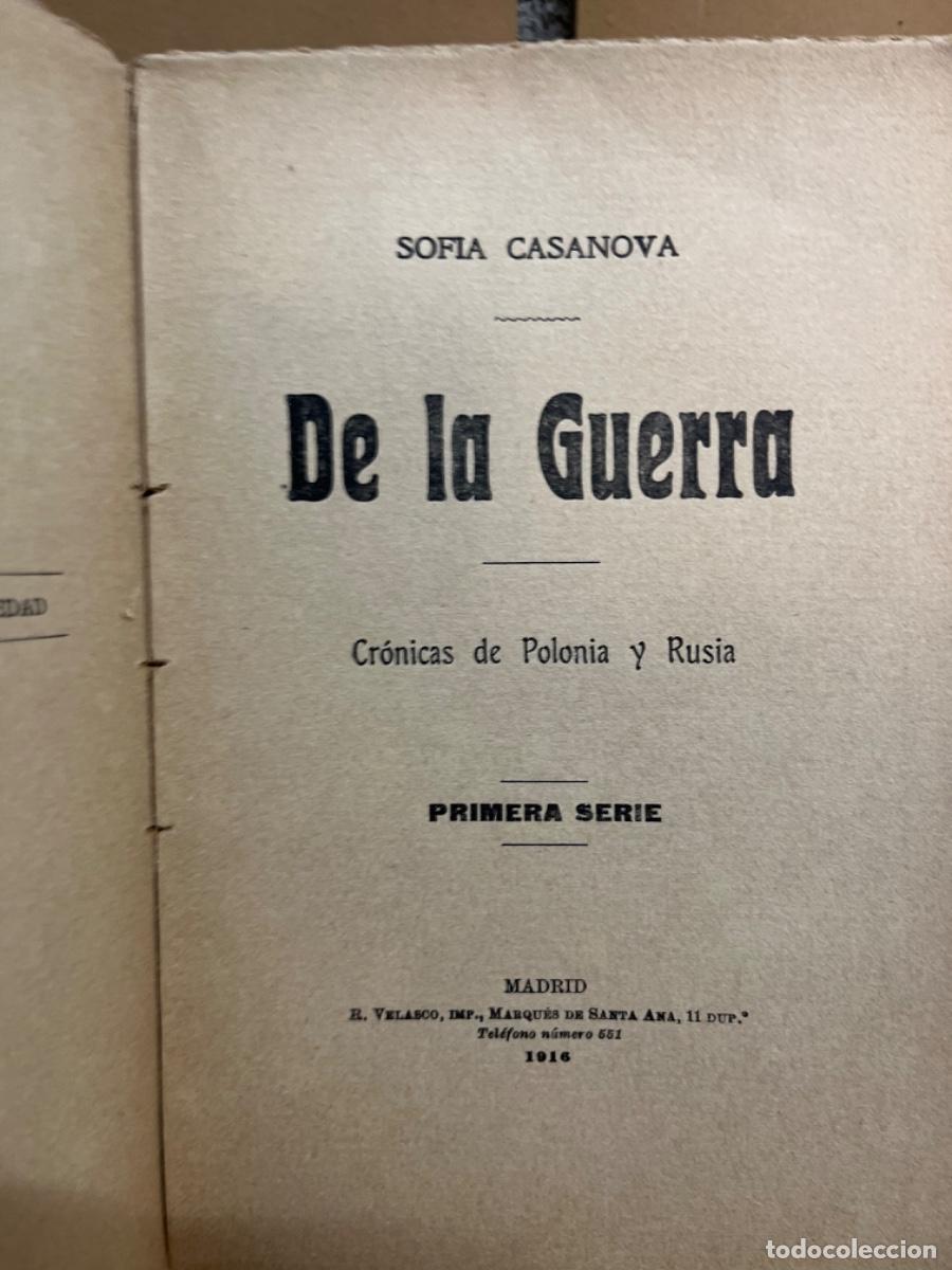 Libros antiguos: Casanova, Sof&iacute;a.- De la Guerra (Cr&oacute;nicas de Polonia y Rusia) - Foto 3