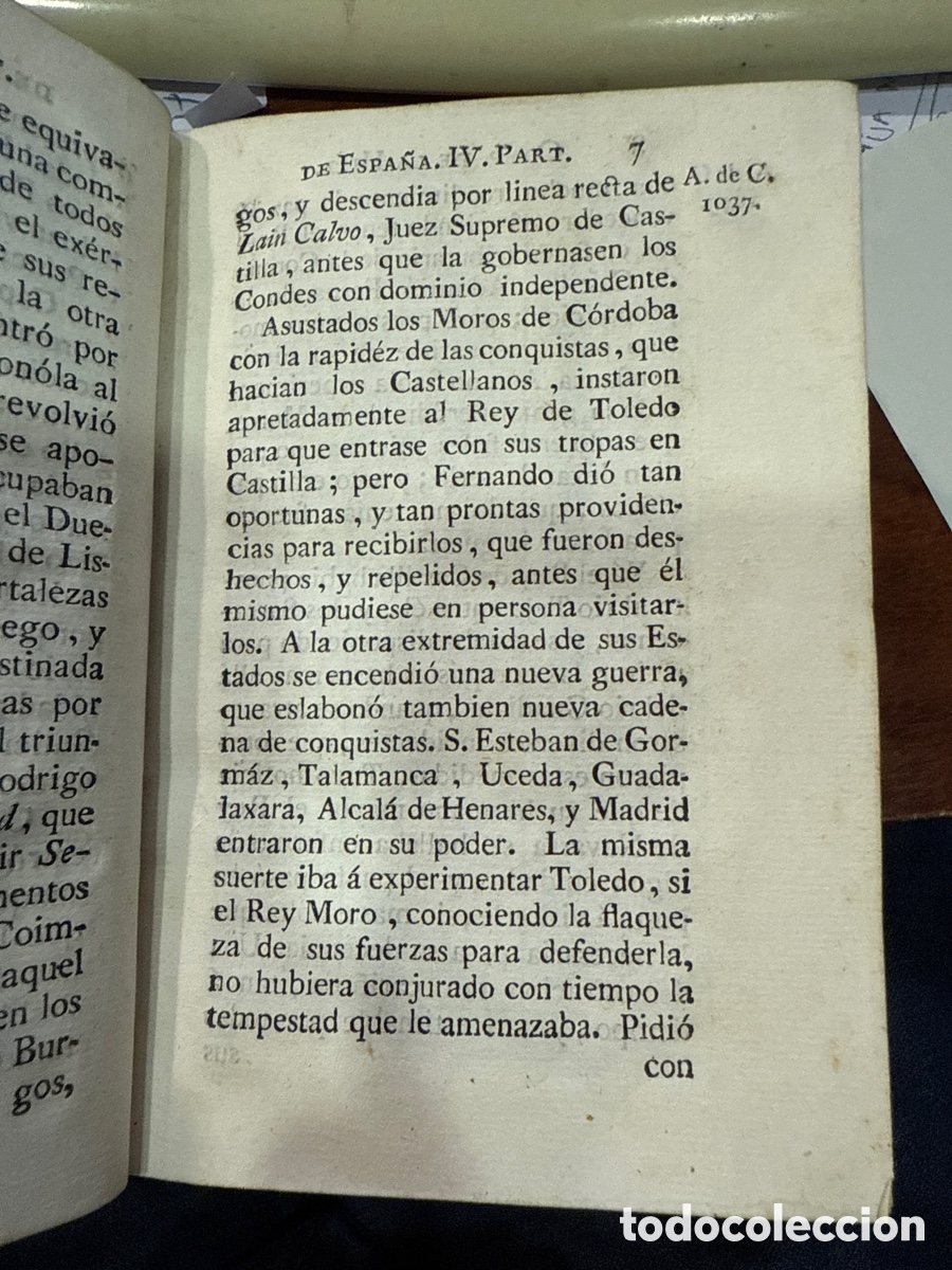 Libros antiguos: DUCHESNE. Compendio de la historia de Espa&ntilde;a (2t.) - Foto 6