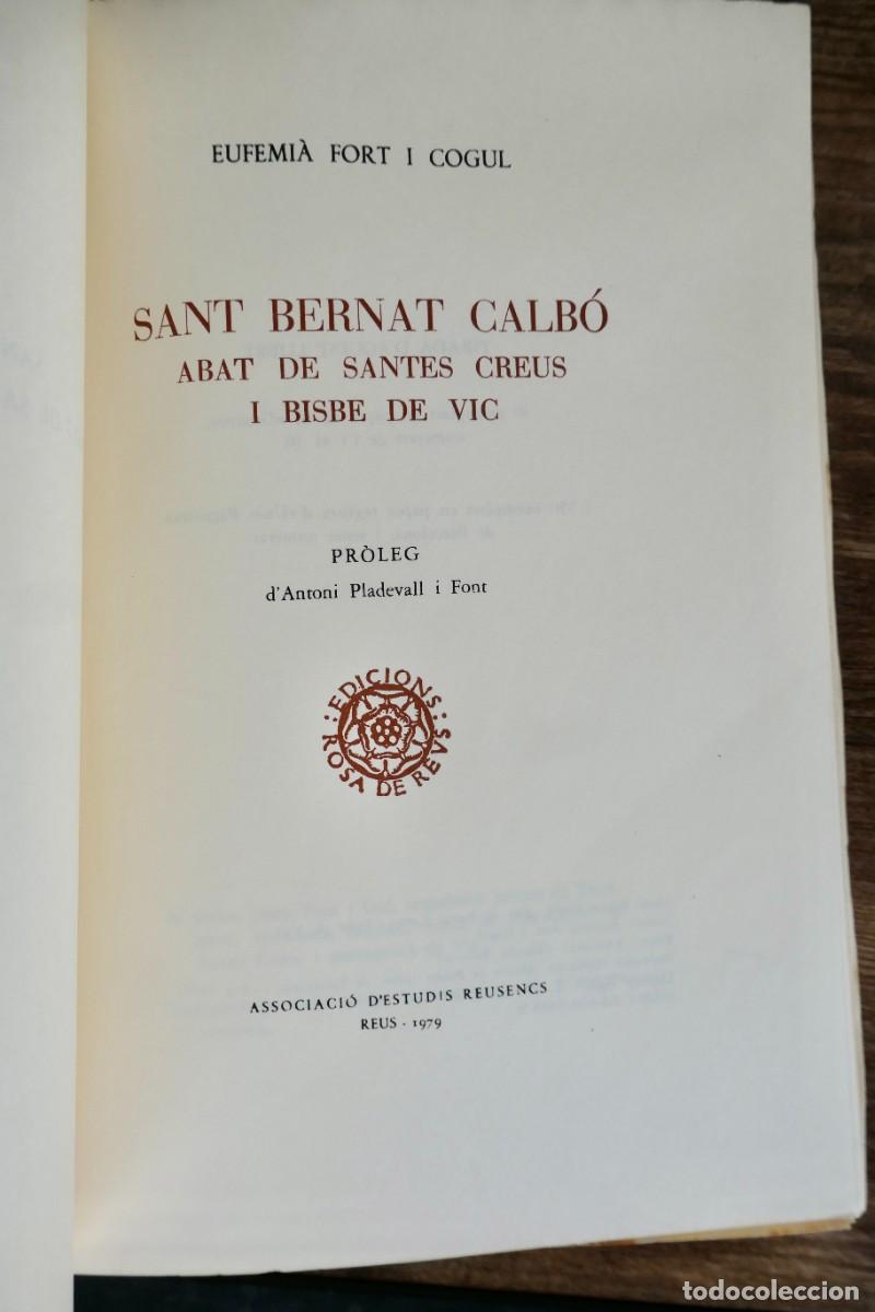 Libros antiguos: SANT BERNAT CALB&Oacute; - EUFEMIA FORT 1979 - Foto 2