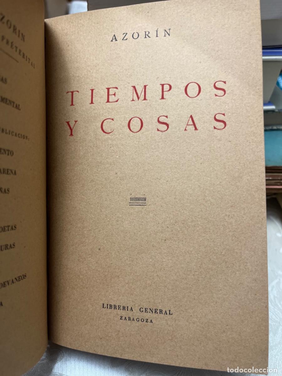Libros antiguos: Azorin.- Tiempos y cosas. - Foto 2